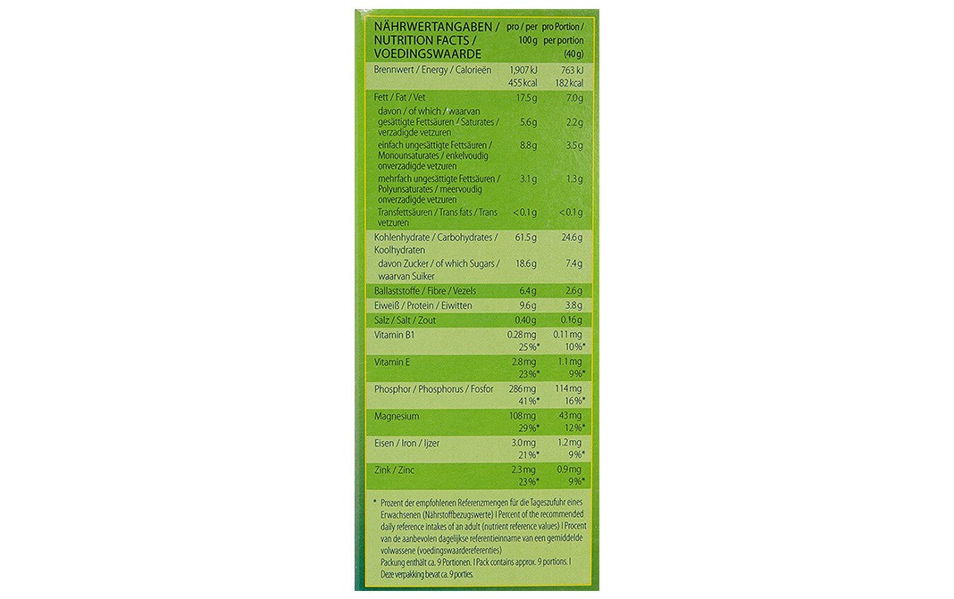 Kolln Muesli Crunchy Honey-Nut & Oats, Knusper Honig-Nuss   Box  375 grams